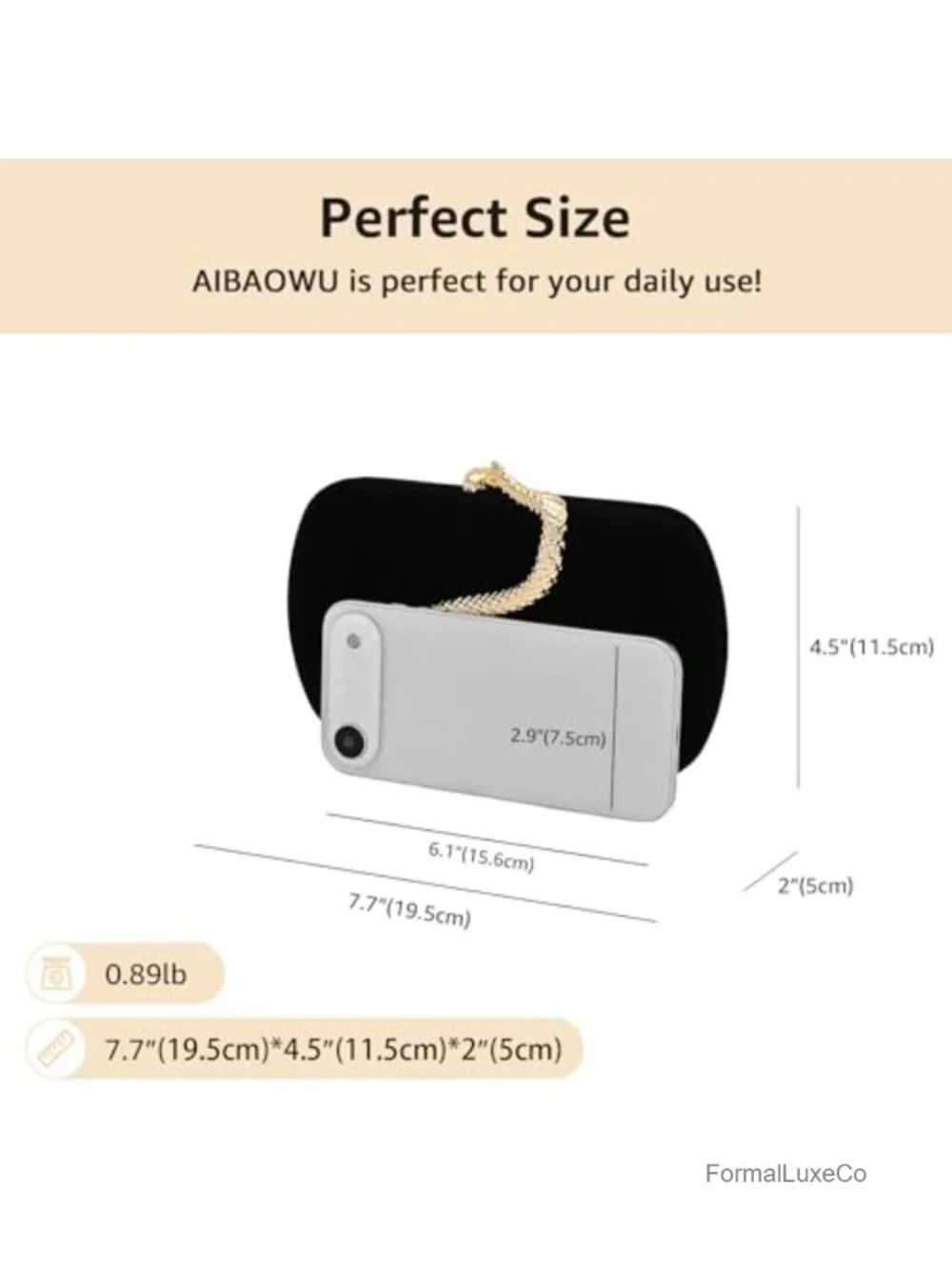 Women's Velvet Evening Clutch Purse with Chain Shoulder Bag Formal Handbag